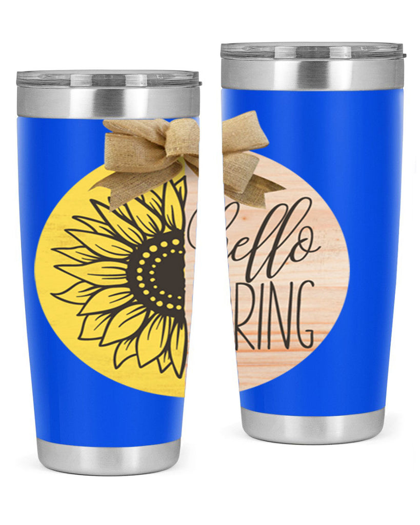 Hello spring half sunflower Mockup198#- spring- Tumbler