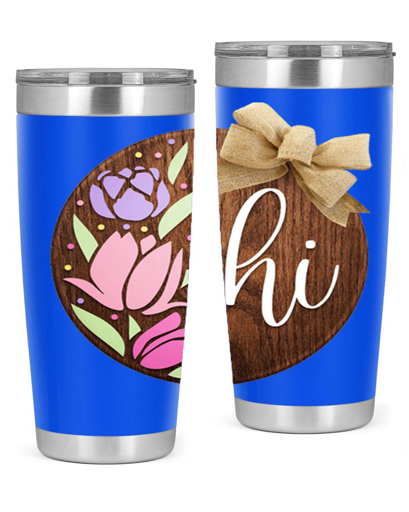 Hi pink flowers Mockup237#- spring- Tumbler