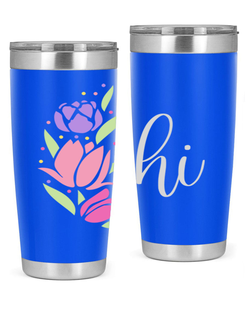 Hi pink flowers238#- spring- Tumbler