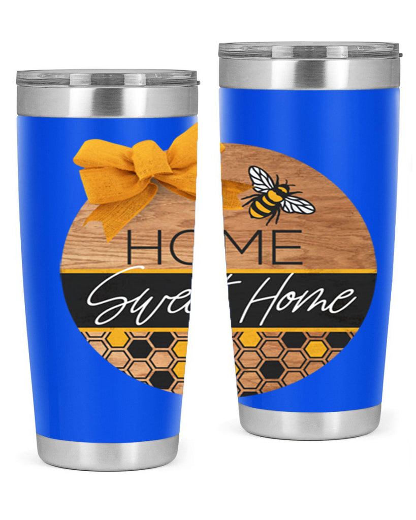 Home Sweet Home Bee and hive pattern Mockup242#- spring- Tumbler