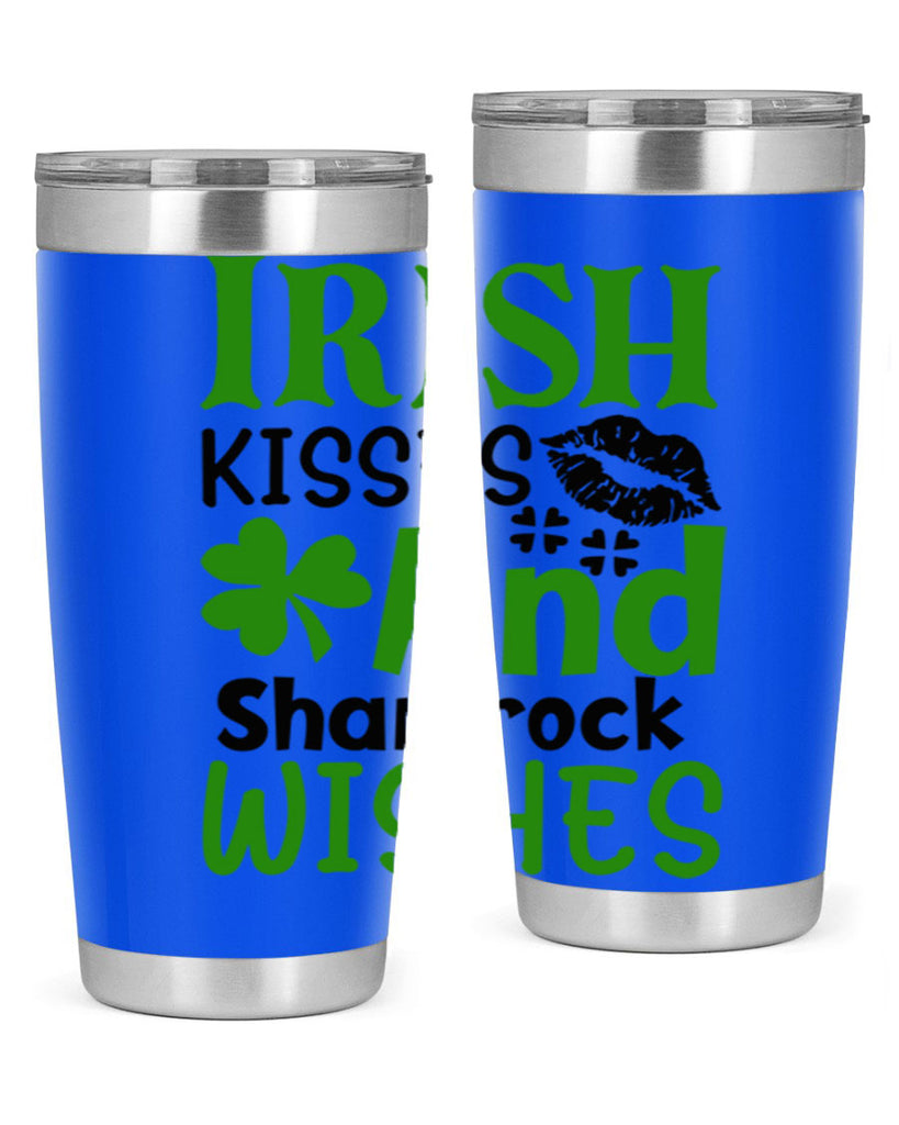 Irish Kisses And Shamrock Wishes Style 156#- St Patricks Day- Tumbler