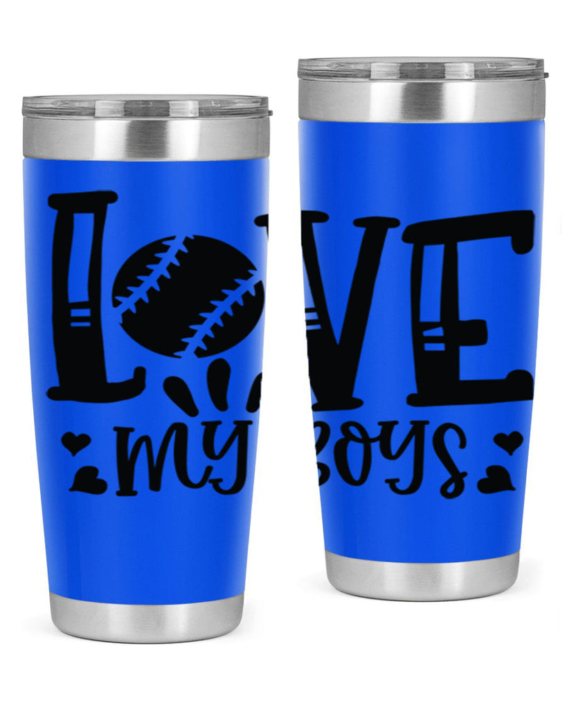 Love My Boys 2053#- baseball- Tumbler