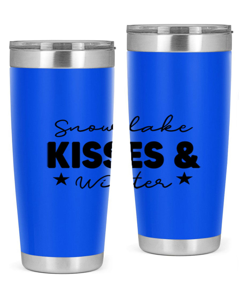 Snowflake Kisses Winter374#- winter- Tumbler