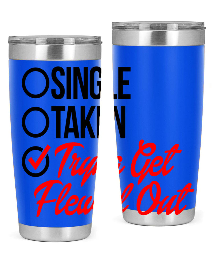 single taken tryna get flewed out 36#- black words phrases- Cotton Tank