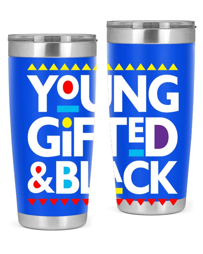 young gifted and black 2#- black words phrases- Cotton Tank