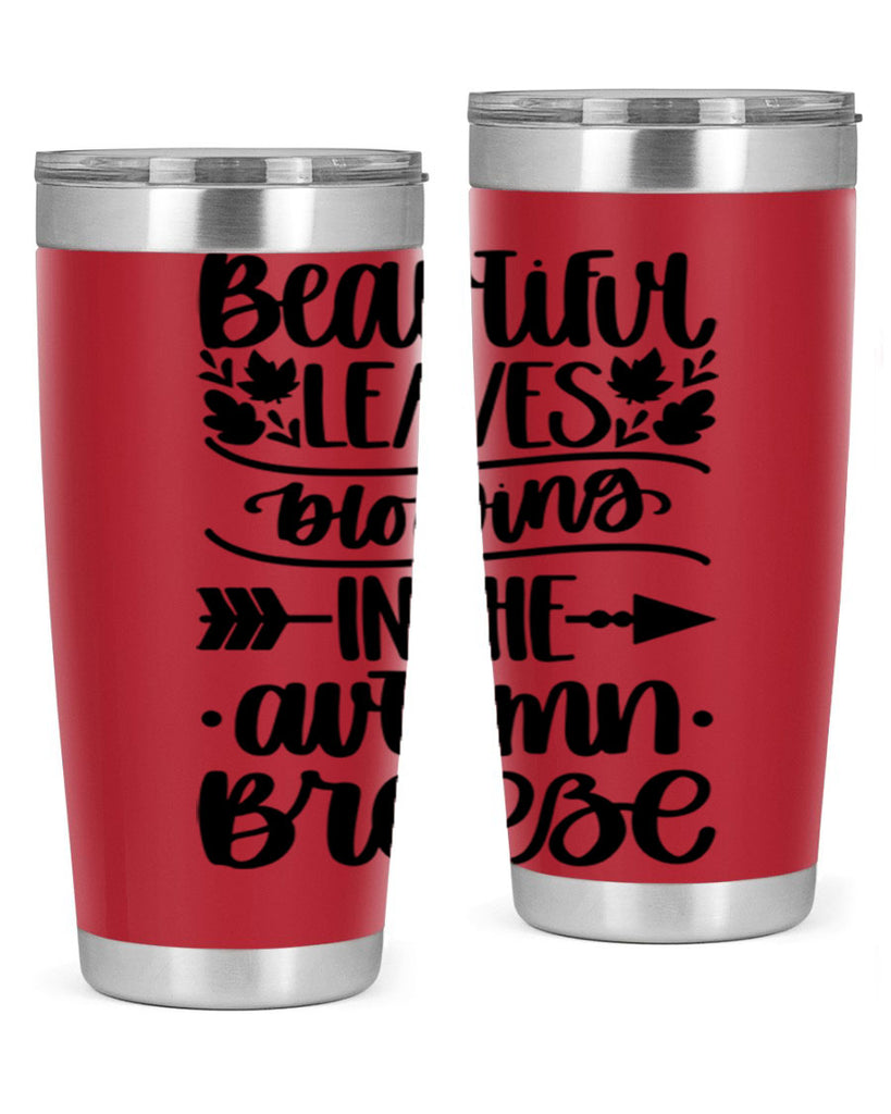 Beautiful Leaves Blowing In The Autumn Breeze 479#- fall- Tumbler