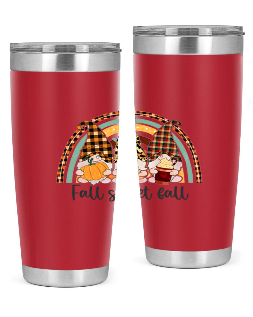 FallSweetFallGnomeRainbow 162#- fall- Tumbler