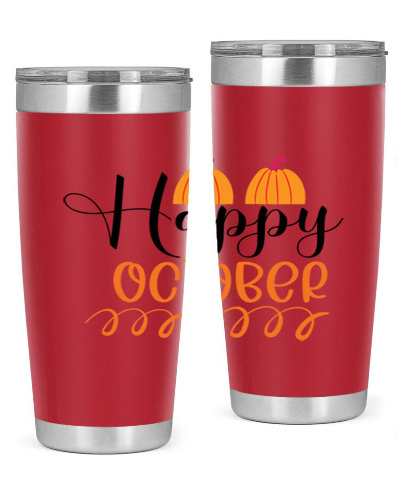 Happy October 238#- fall- Tumbler