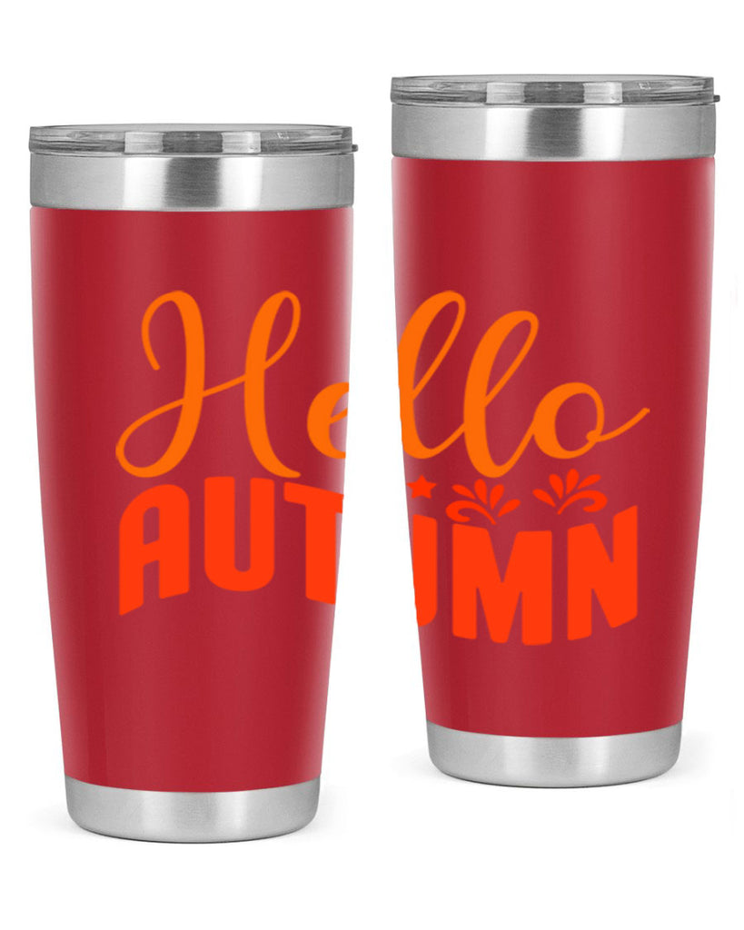 Hello Autumn Design 268#- fall- Tumbler