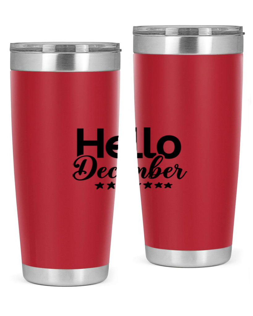 Hello December 156#- winter- Tumbler