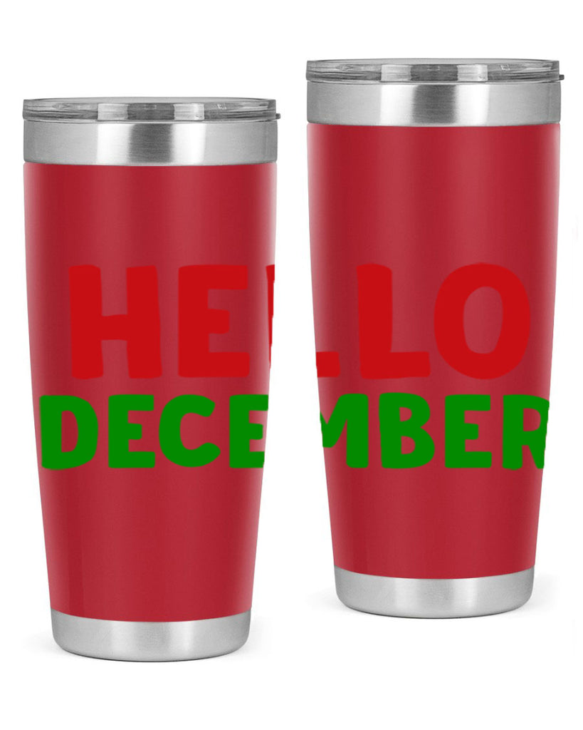 Hello December 158#- winter- Tumbler