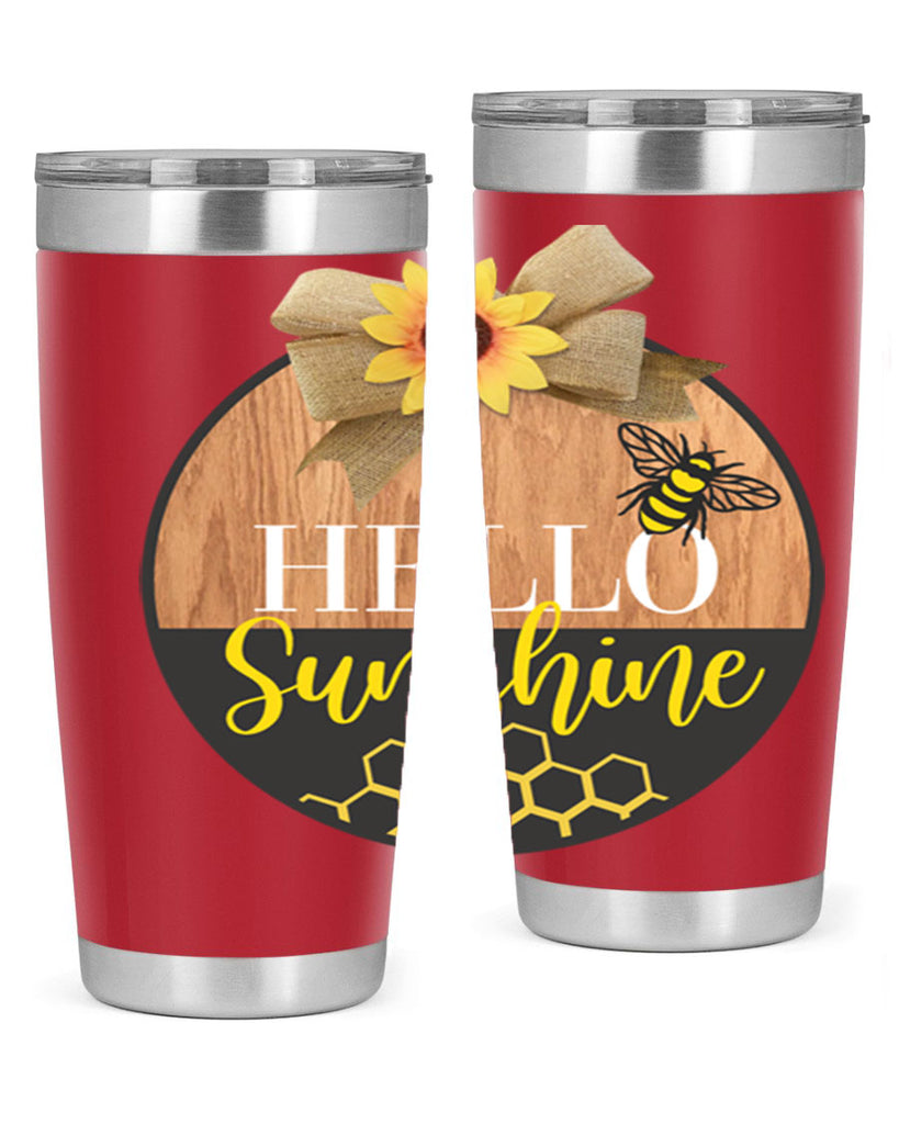 Hello Sunshine and bee Mockup215#- spring- Tumbler