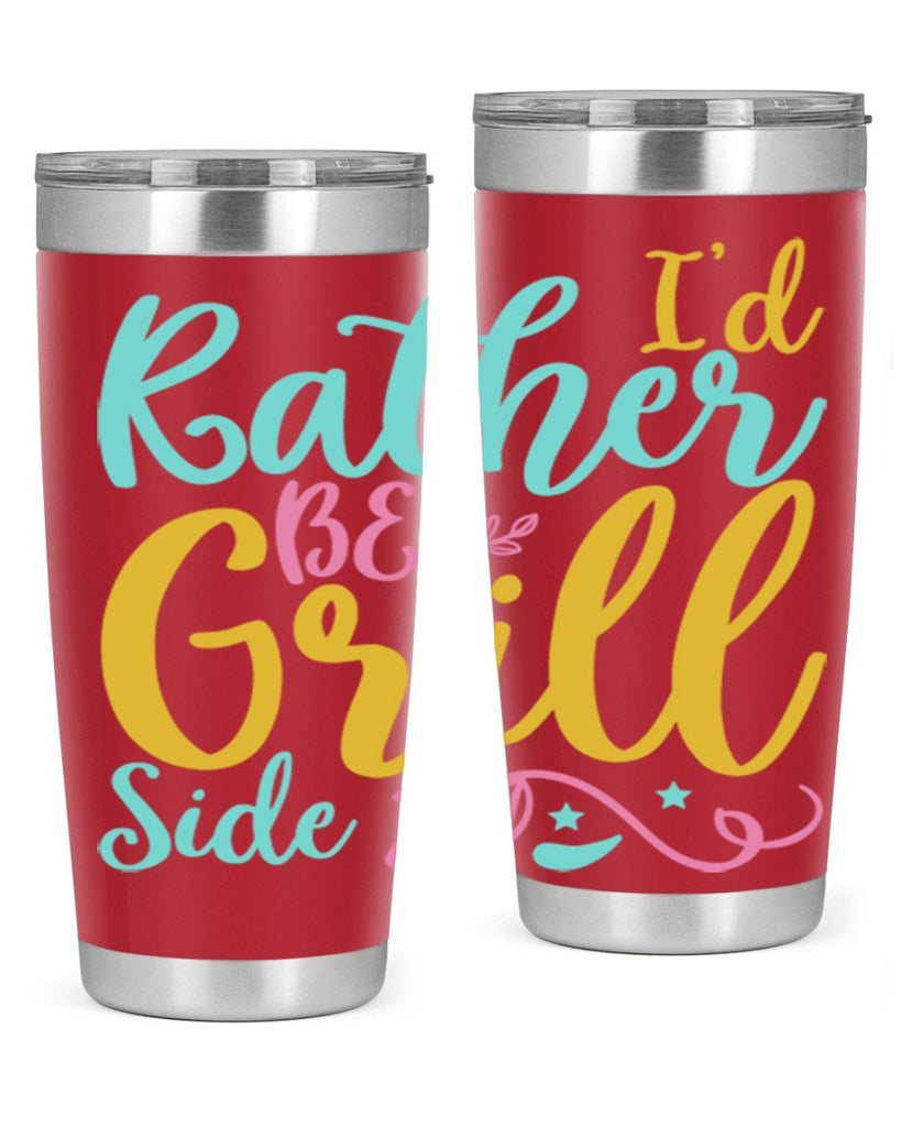 ID RATHER BE GRILL SIDE Style 62#- summer- Tumbler