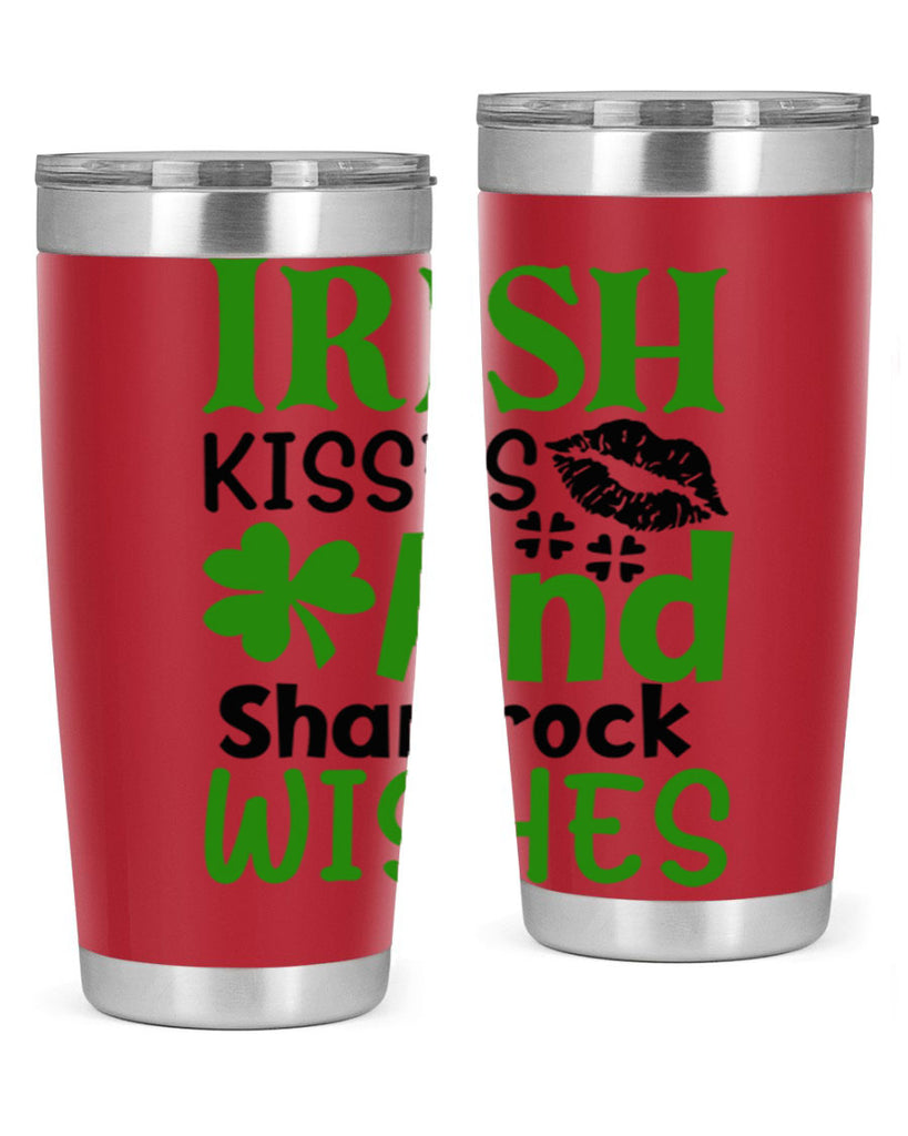 Irish Kisses And Shamrock Wishes Style 156#- St Patricks Day- Tumbler