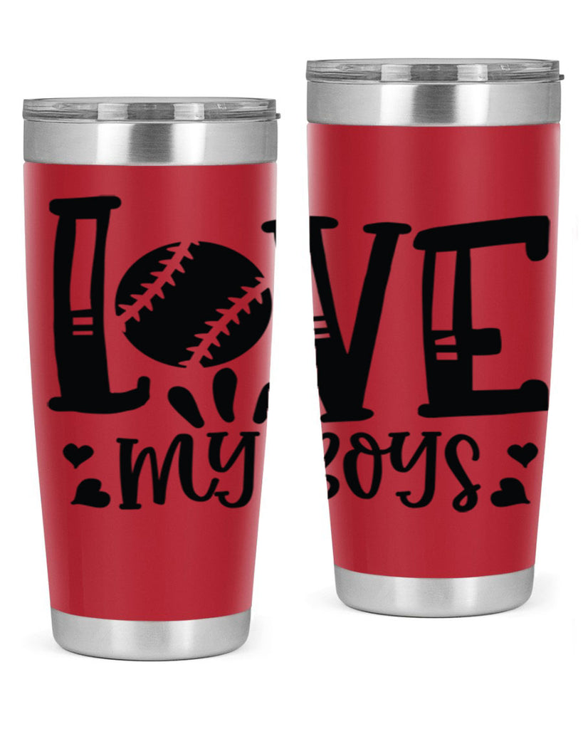 Love My Boys 2053#- baseball- Tumbler