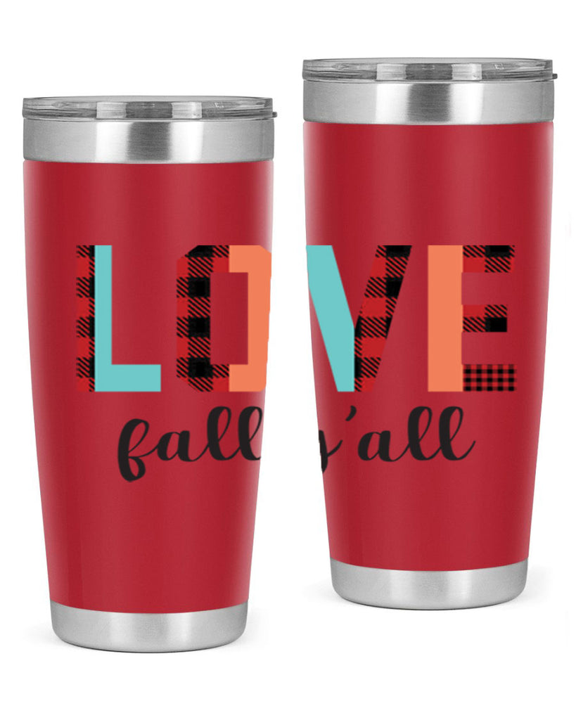 Love fall yall 411#- fall- Tumbler