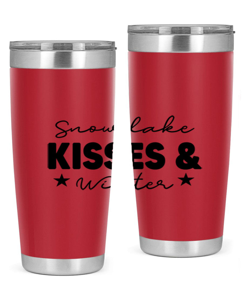 Snowflake Kisses Winter374#- winter- Tumbler
