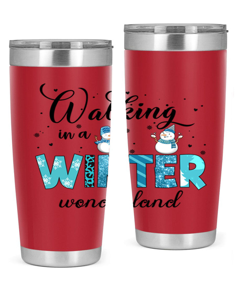 Walking in a winter wonderland 443#- winter- Tumbler