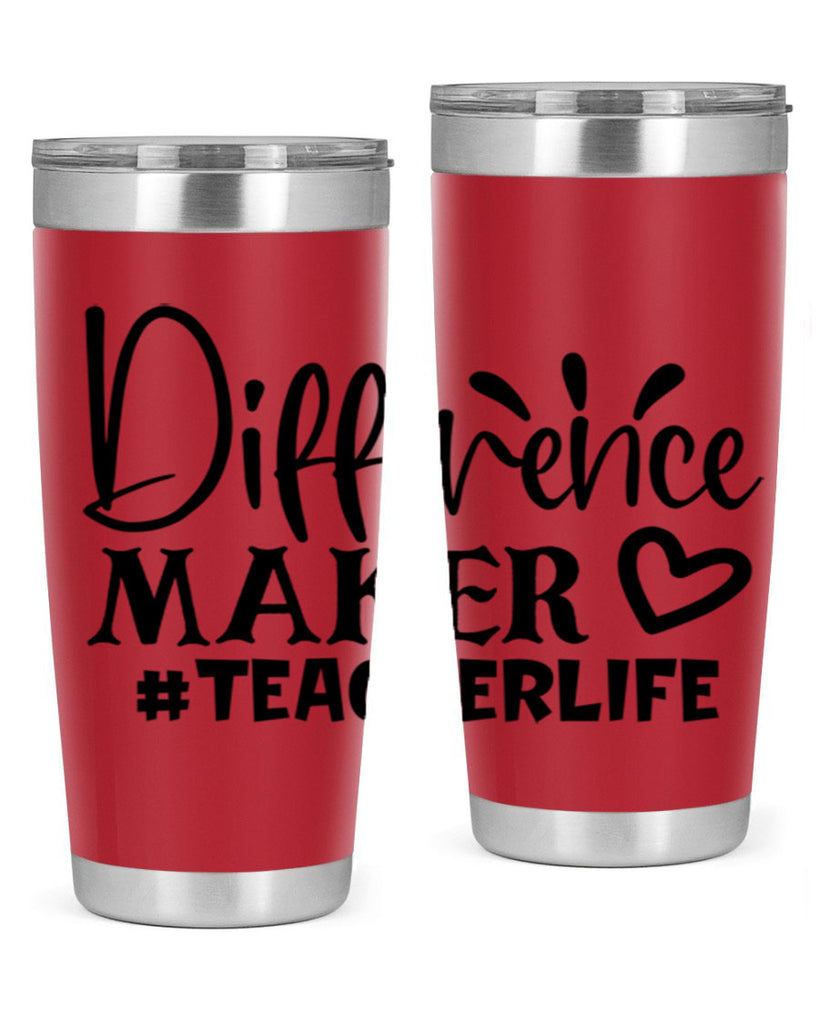 difference maker teacherlife Style 185#- teacher- tumbler