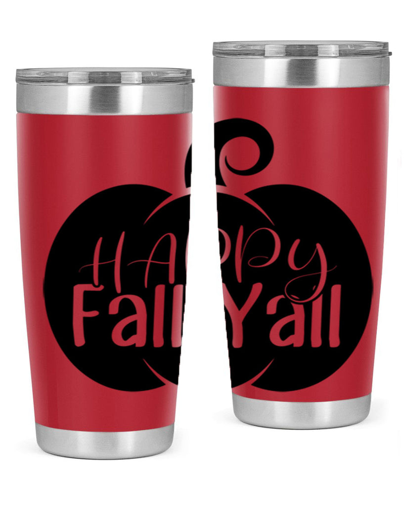 happy fall yall 235#- fall- Tumbler