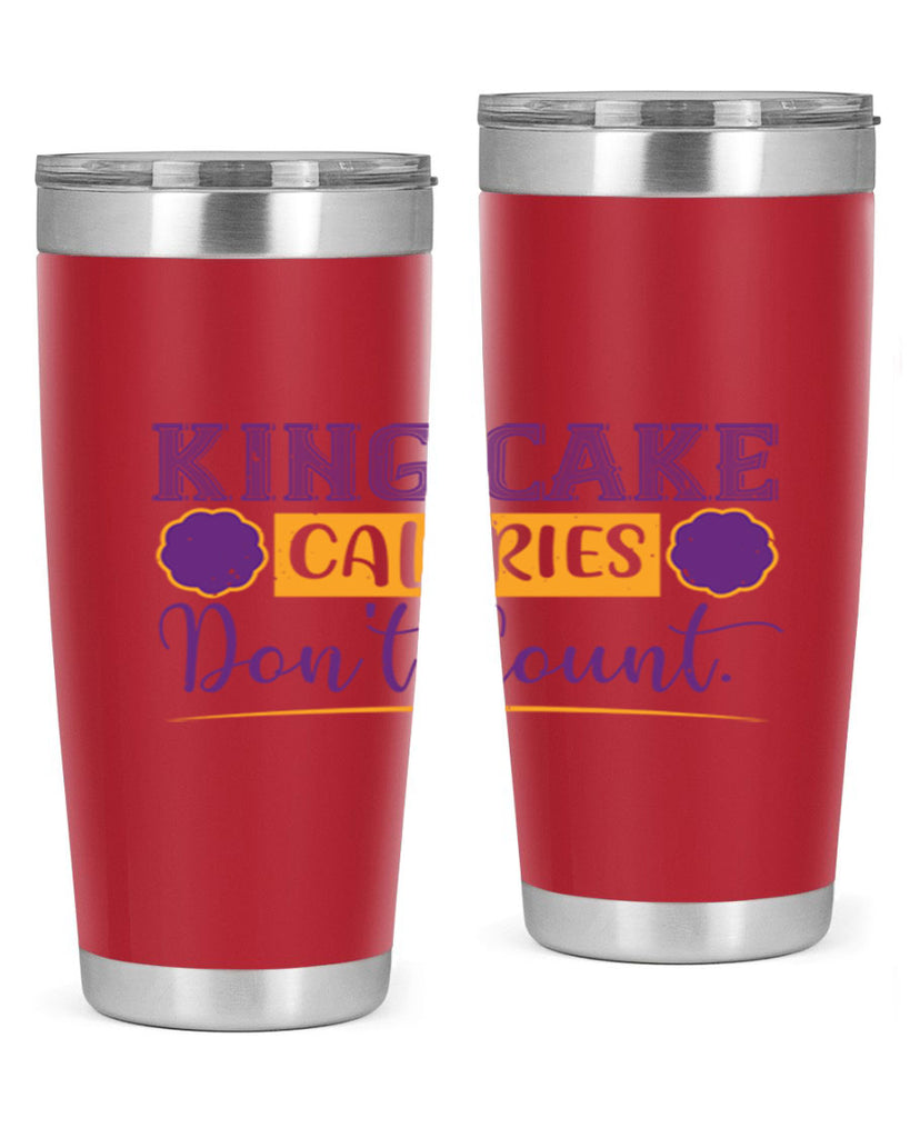 king cake calories dont count 54#- mardi gras- Tumbler