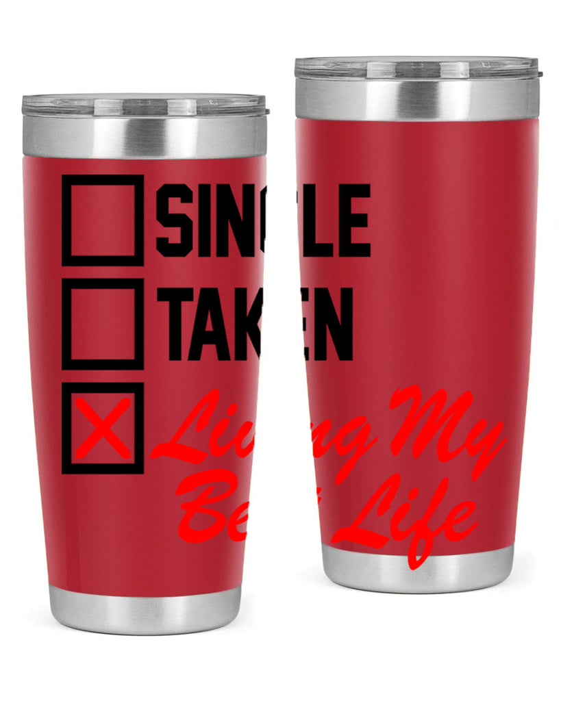 single taken living my best life 34#- black words phrases- Cotton Tank