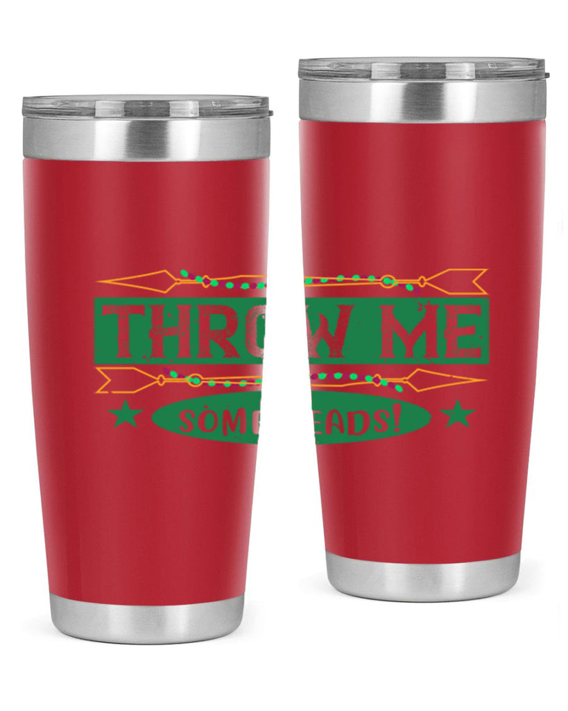 throw me some beads 34#- mardi gras- Tumbler