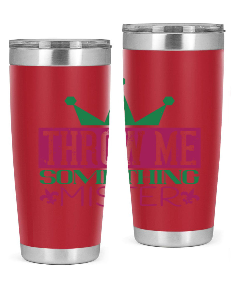 throw me something mister 33#- mardi gras- Tumbler