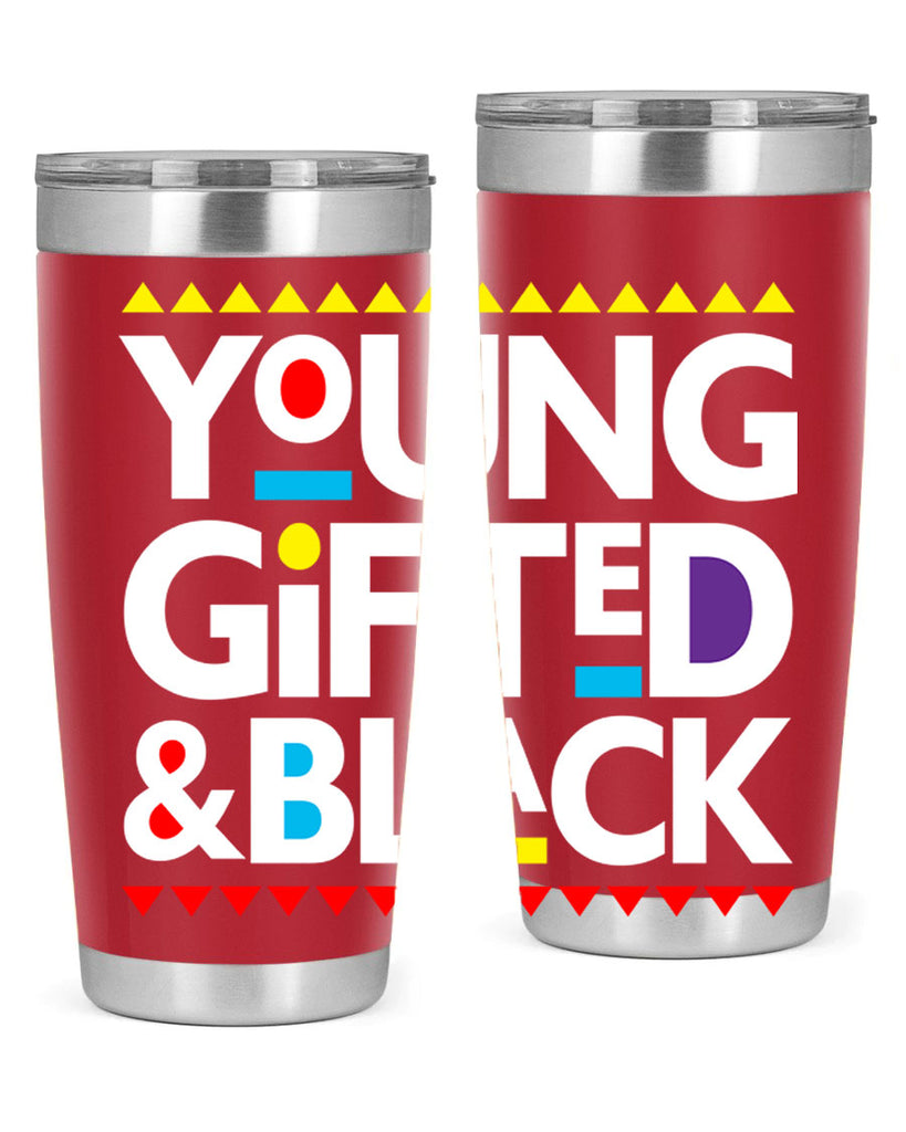 young gifted and black 2#- black words phrases- Cotton Tank