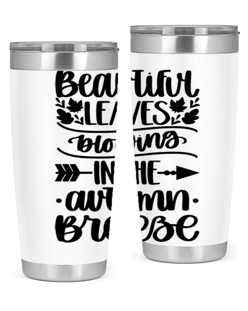 Beautiful Leaves Blowing In The Autumn Breeze 479#- fall- Tumbler