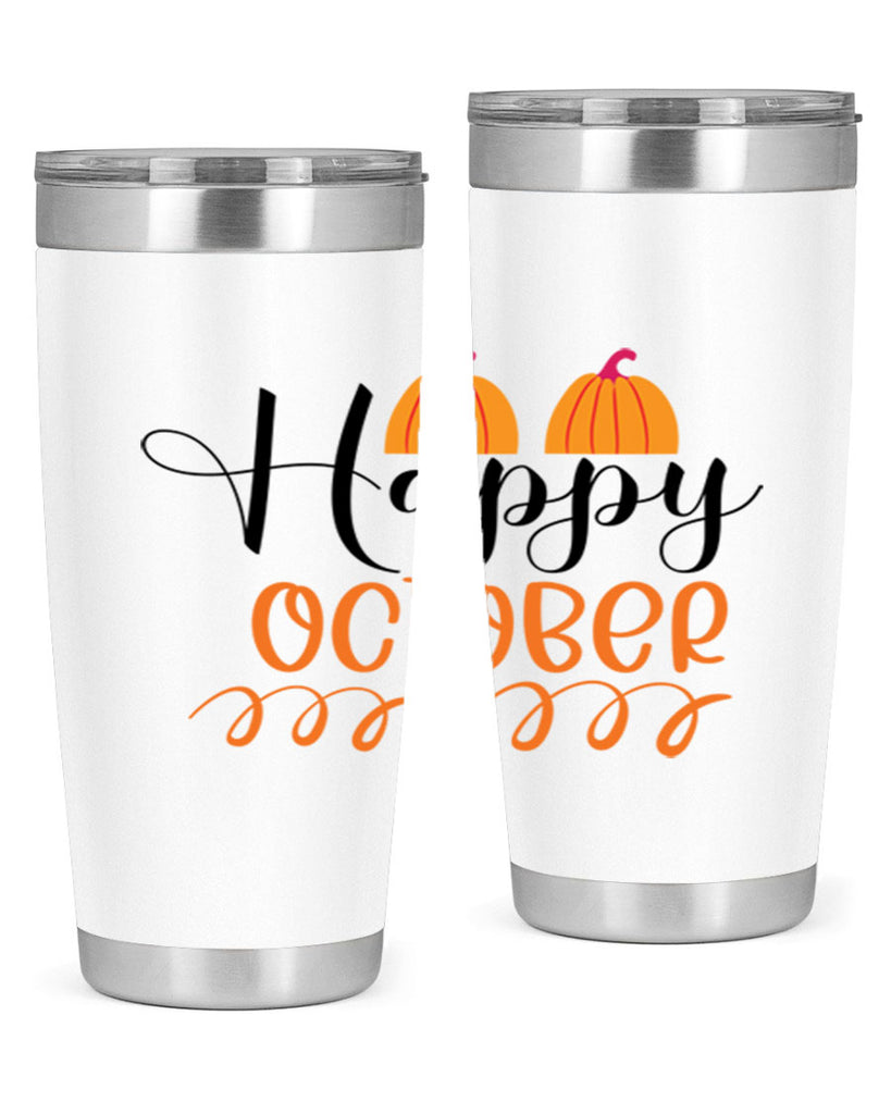 Happy October 238#- fall- Tumbler