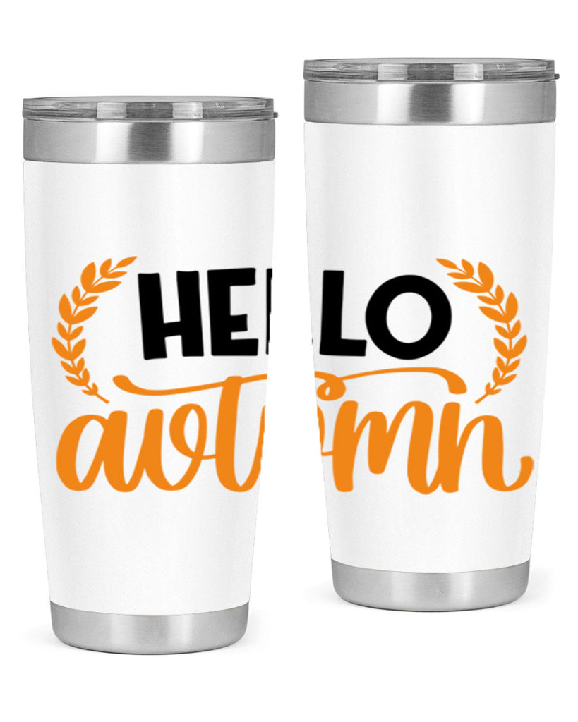Hello Autumn 493#- fall- Tumbler