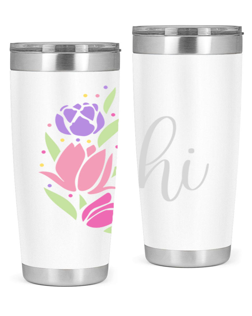 Hi pink flowers238#- spring- Tumbler