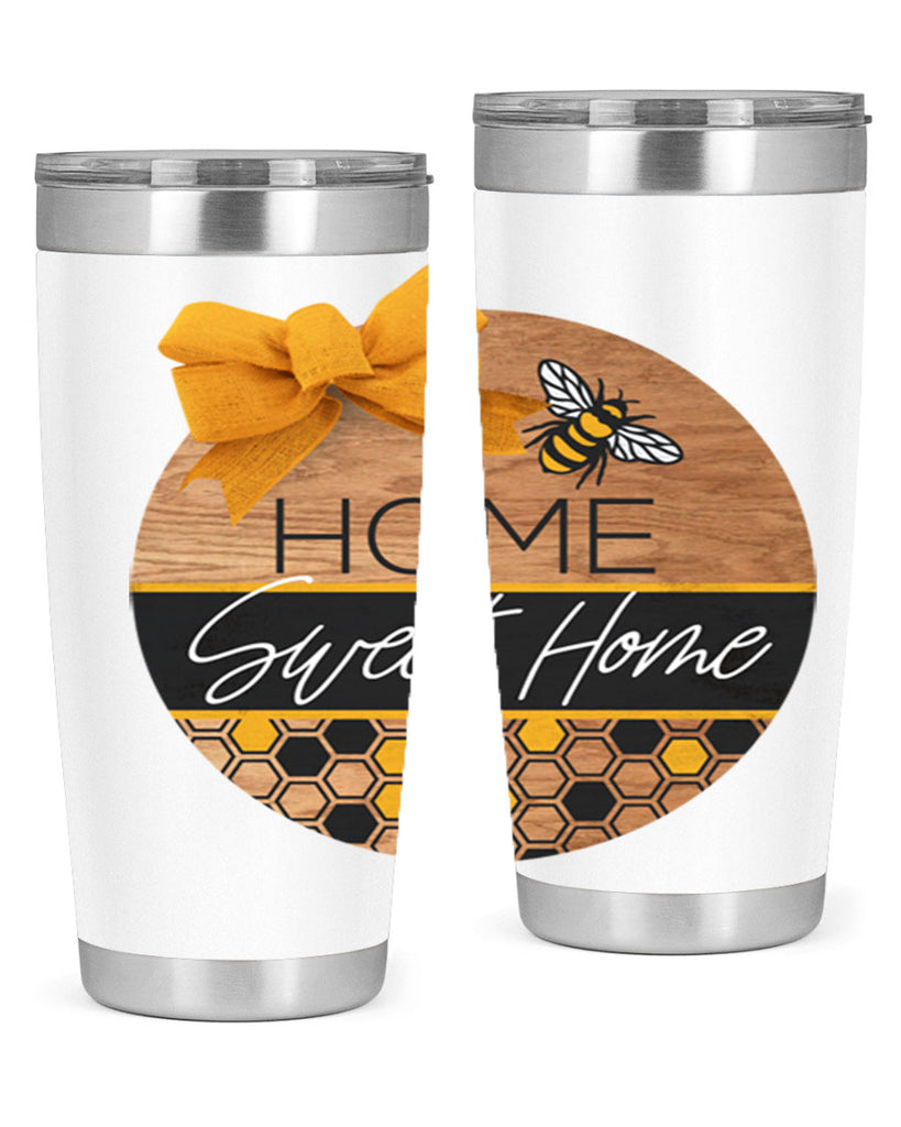 Home Sweet Home Bee and hive pattern Mockup242#- spring- Tumbler