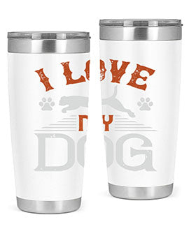 I Love My Dog Style 189#- dog- Tumbler