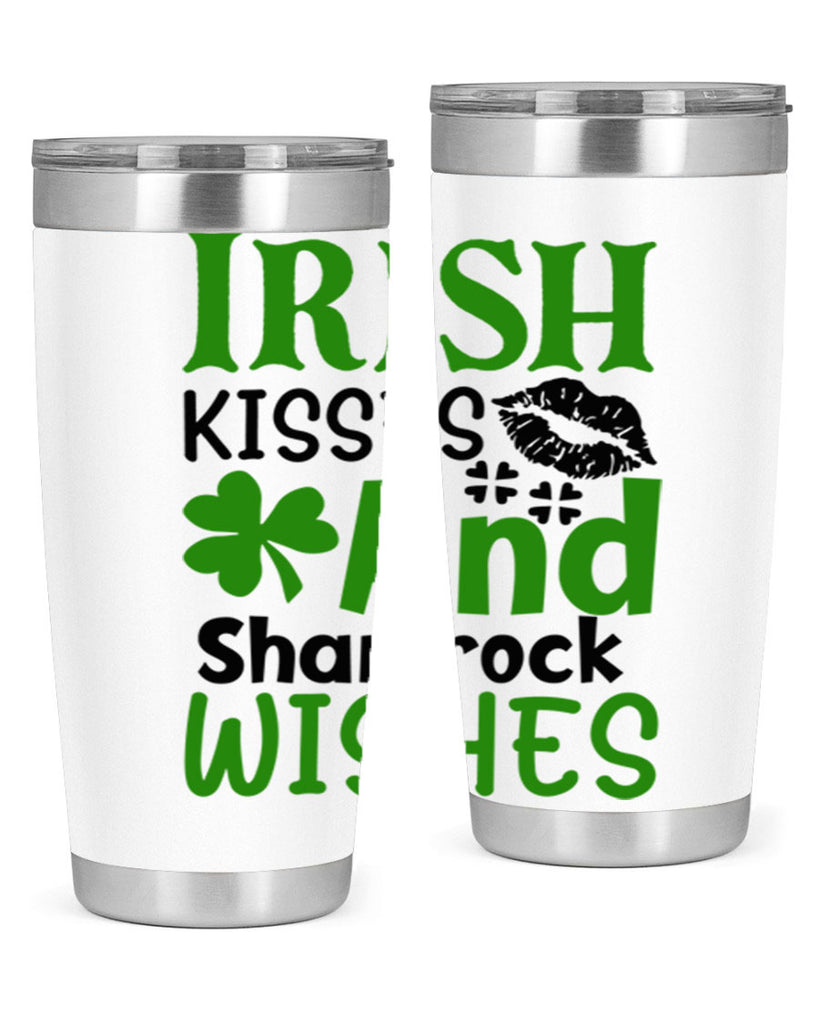 Irish Kisses And Shamrock Wishes Style 156#- St Patricks Day- Tumbler