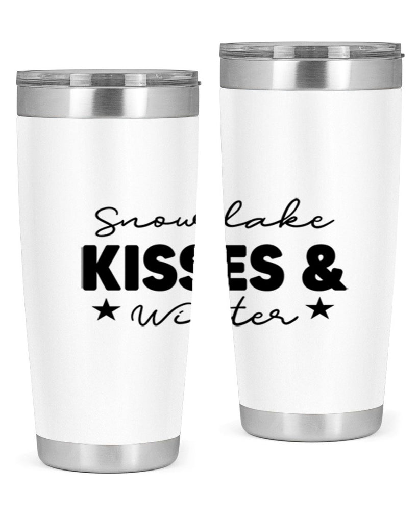Snowflake Kisses Winter374#- winter- Tumbler