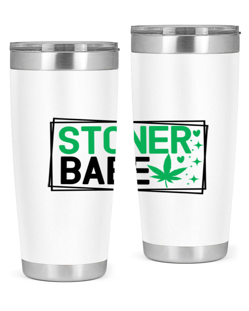 Stoner Babe 258#- marijuana- Tumbler