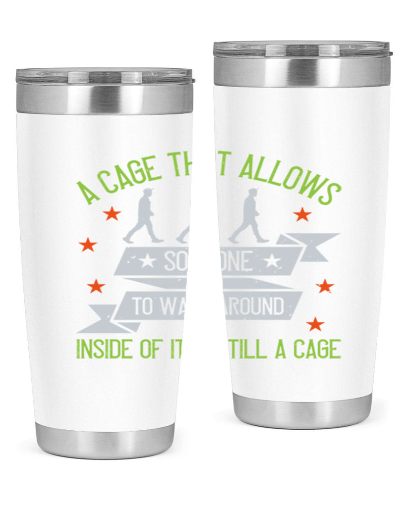 a cage that allows someone to walk around inside of it is still a cage 99#- walking- Tumbler