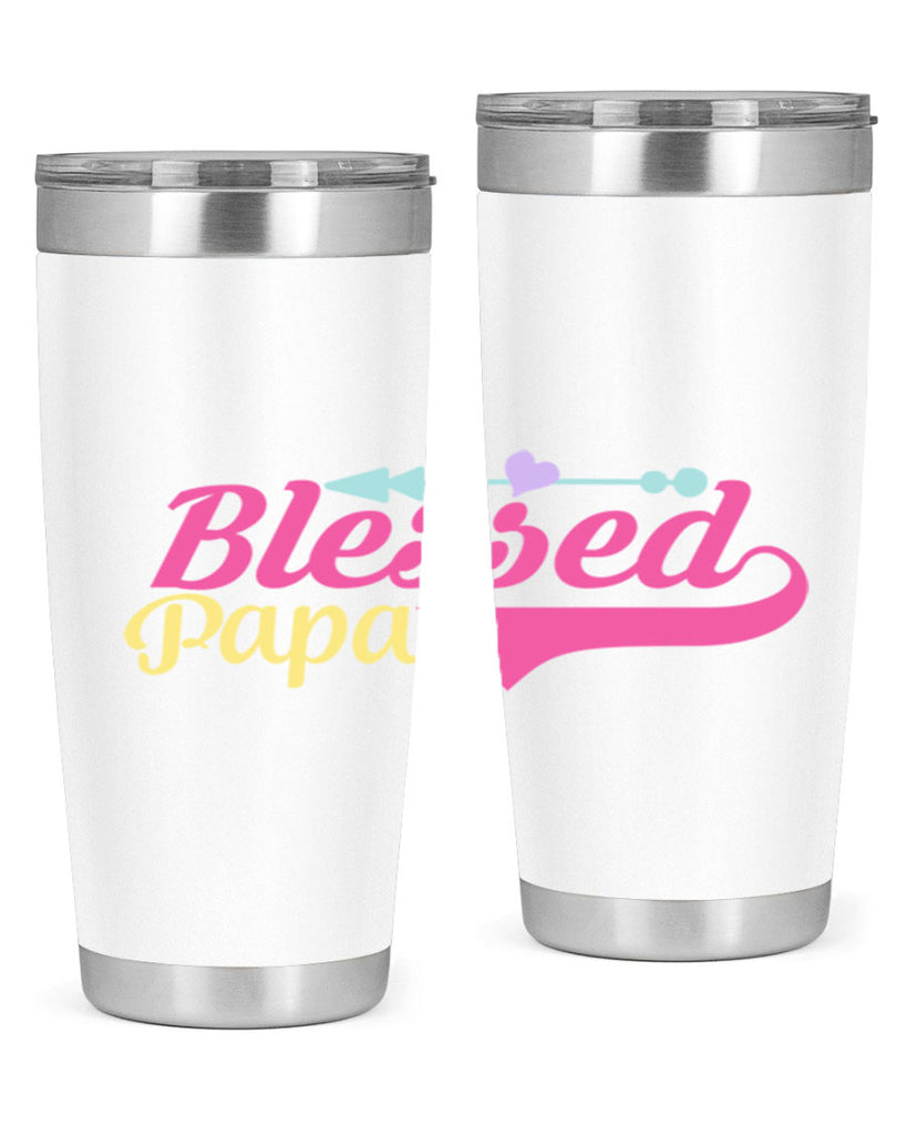 blessed papa 73#- grandpa - papa- Tumbler
