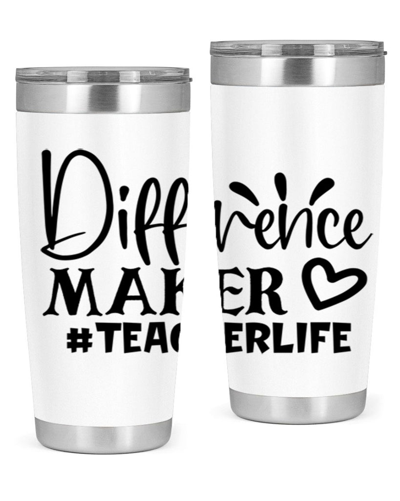 difference maker teacherlife Style 185#- teacher- tumbler