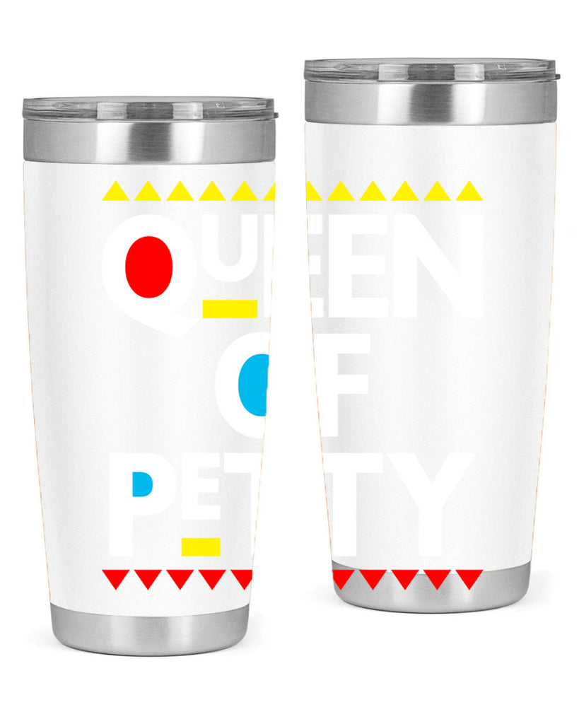 queen ofpetty 48#- black words phrases- Cotton Tank