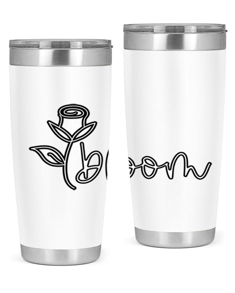 rosebud bloom outline399#- spring- Tumbler