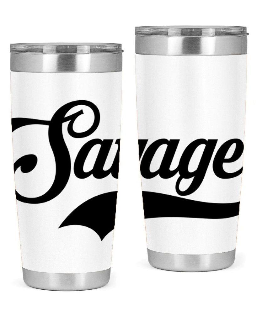 savage script 40#- black words phrases- Cotton Tank