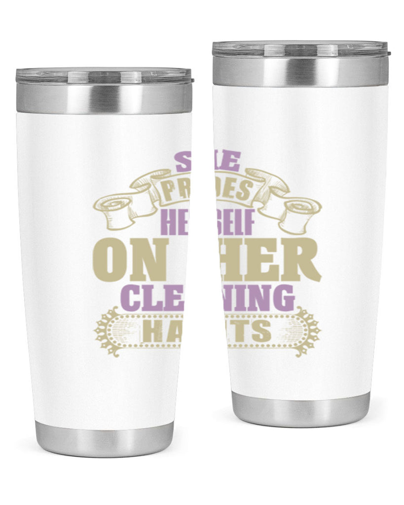 she prides hereself on her cleaning habits Style 14#- cleaner- tumbler