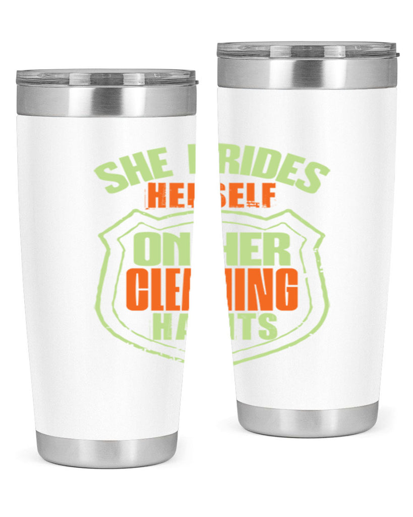 she prides hereself on her cleaning habits Style 15#- cleaner- tumbler