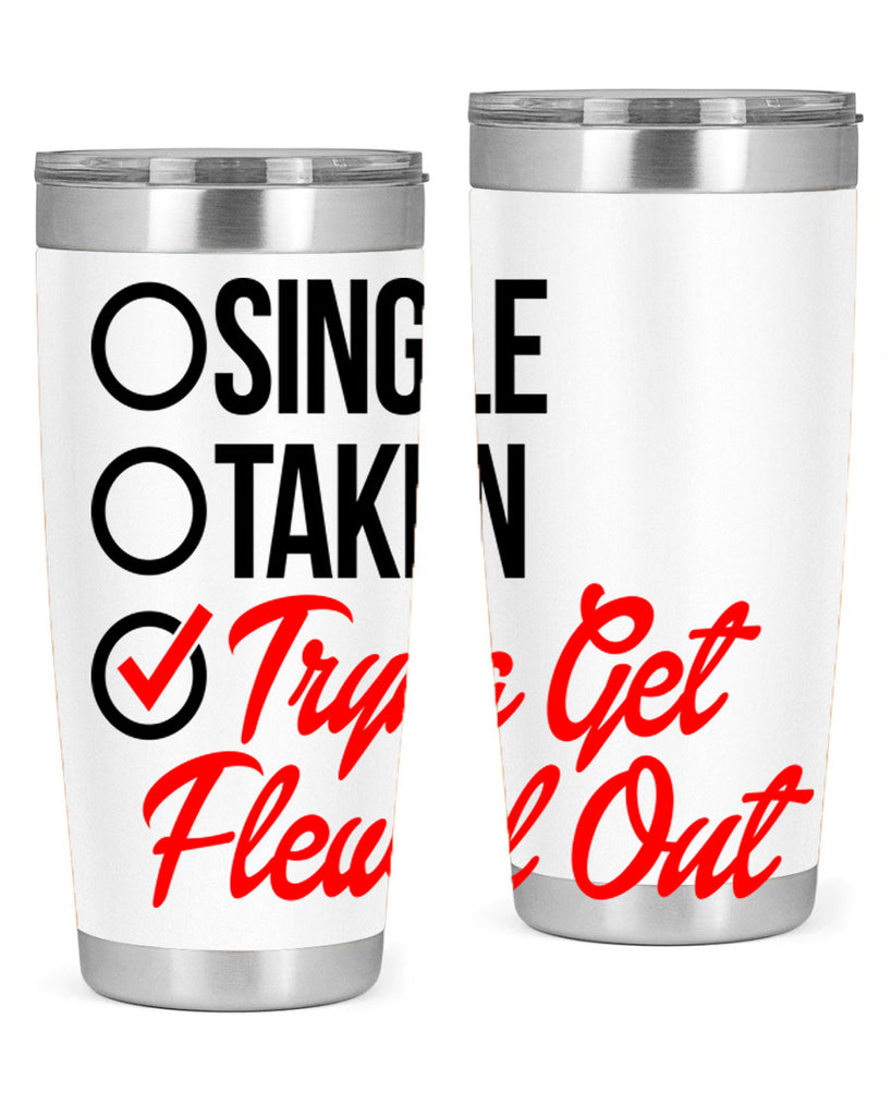 single taken tryna get flewed out 36#- black words phrases- Cotton Tank