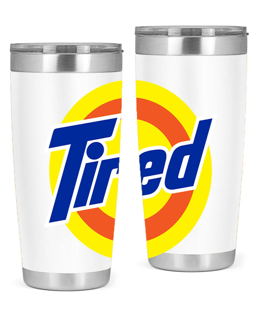 tired 19#- black words phrases- Cotton Tank