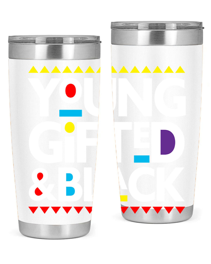 young gifted and black 2#- black words phrases- Cotton Tank