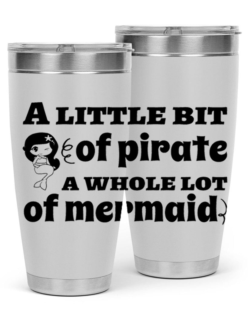 A little bit of pirate 10#- mermaid- Tumbler